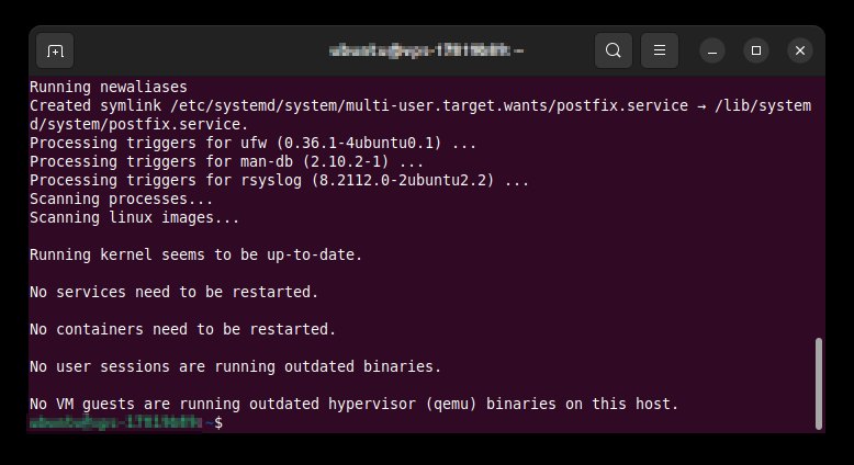 Postfix-zakończenie isntalacji