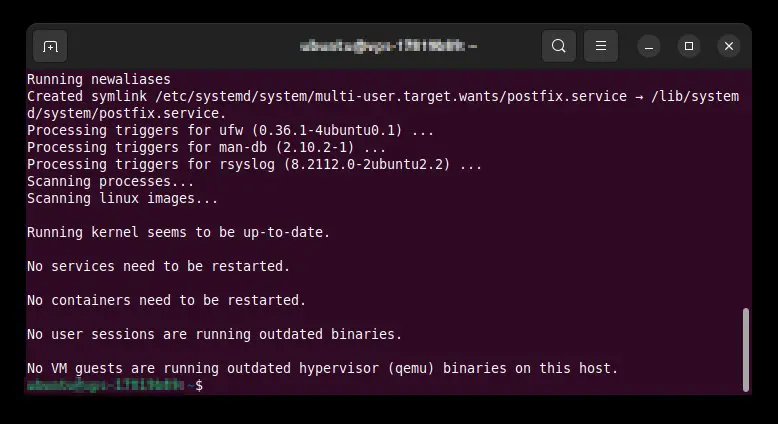 Postfix-zakończenie isntalacji