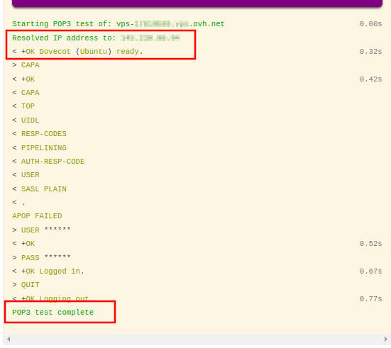 Test pop3s