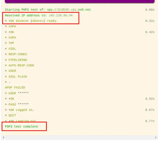 Test pop3s