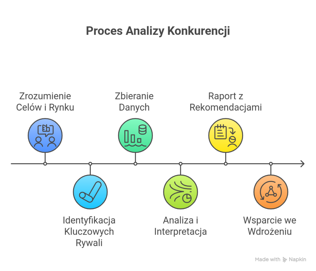 Schemat realizacji analizy konkurencji